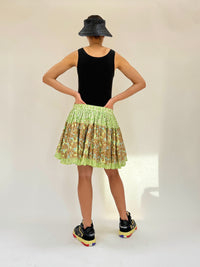 Double mini volant skirt